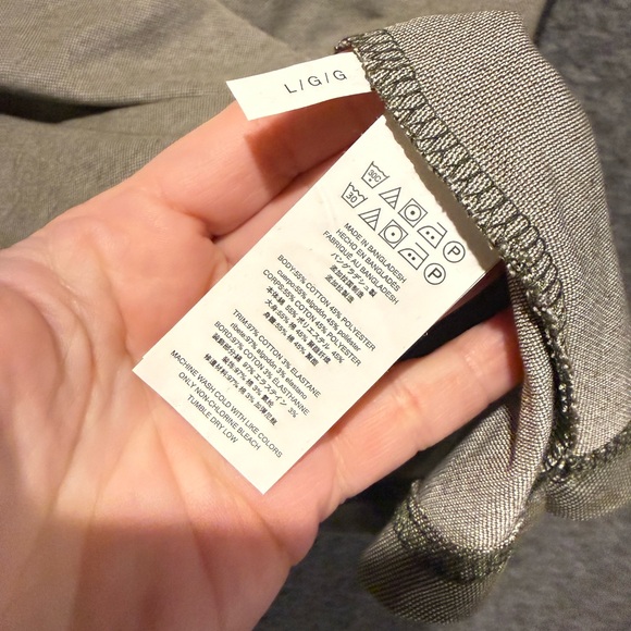 Michael Kors Knit Tee Shirt Mens L black green striped colorblock soft comfort - Picture 8 of 11